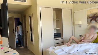 Hotel Maid Joins In On The Fun With A Public Dick Flash And Jerk Off Session