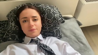 Russian Schoolgirl With Tattoos Takes Ex-Girlfriend'S Place