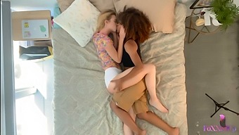 Blonde Beauty Chloe Cherry And Afro Babe Jenna Foxx In A Steamy Lesbian Scene