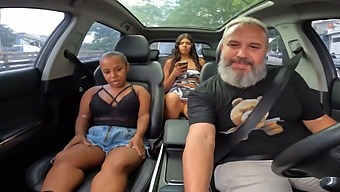 Anâzinha Do Mau Strips Down And Plays Around In A Car In São Paulo