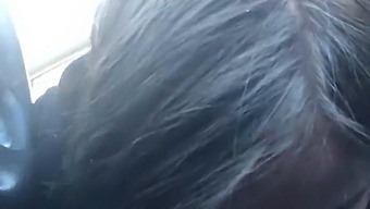 Beautiful Brunette Gives Road Head To Best Friend