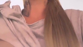 Working Out At The Gym Made Me Feel Warm, So I Removed My T-Shirt And Exposed My Breasts, As I Was Extremely Aroused. (Wet Vagina)