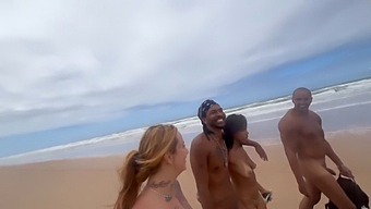 Nudist Beach Fun With Gorgeous Friends, Got It All On Camera!